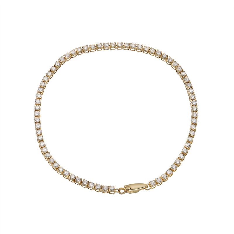 14K White/Yellow Gold Round Natural Diamond  Bracelet MZ2408