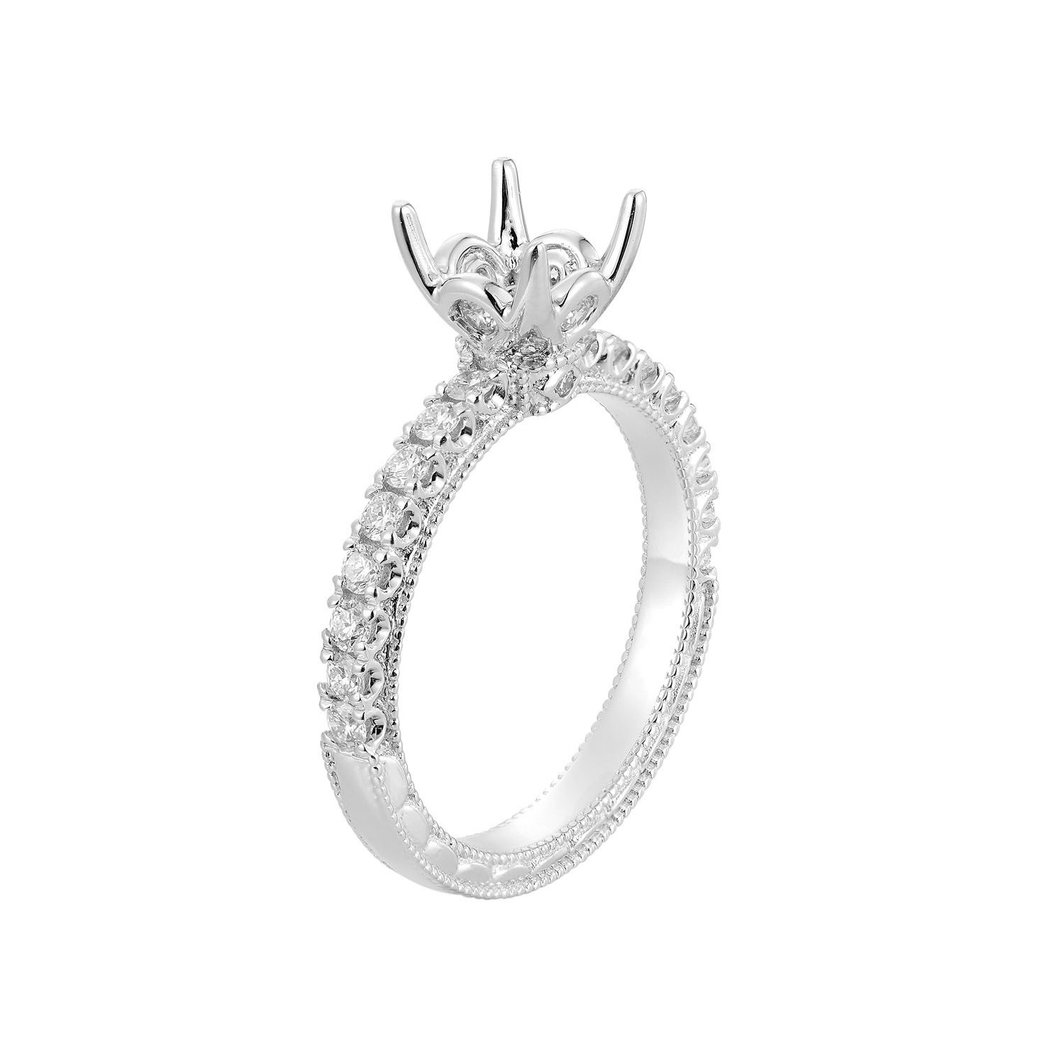 14K White/Yellow Gold Natural Diamond Wedding Band MZ2317, Colour: 14KWhite-3.46g-0.543ct-ND