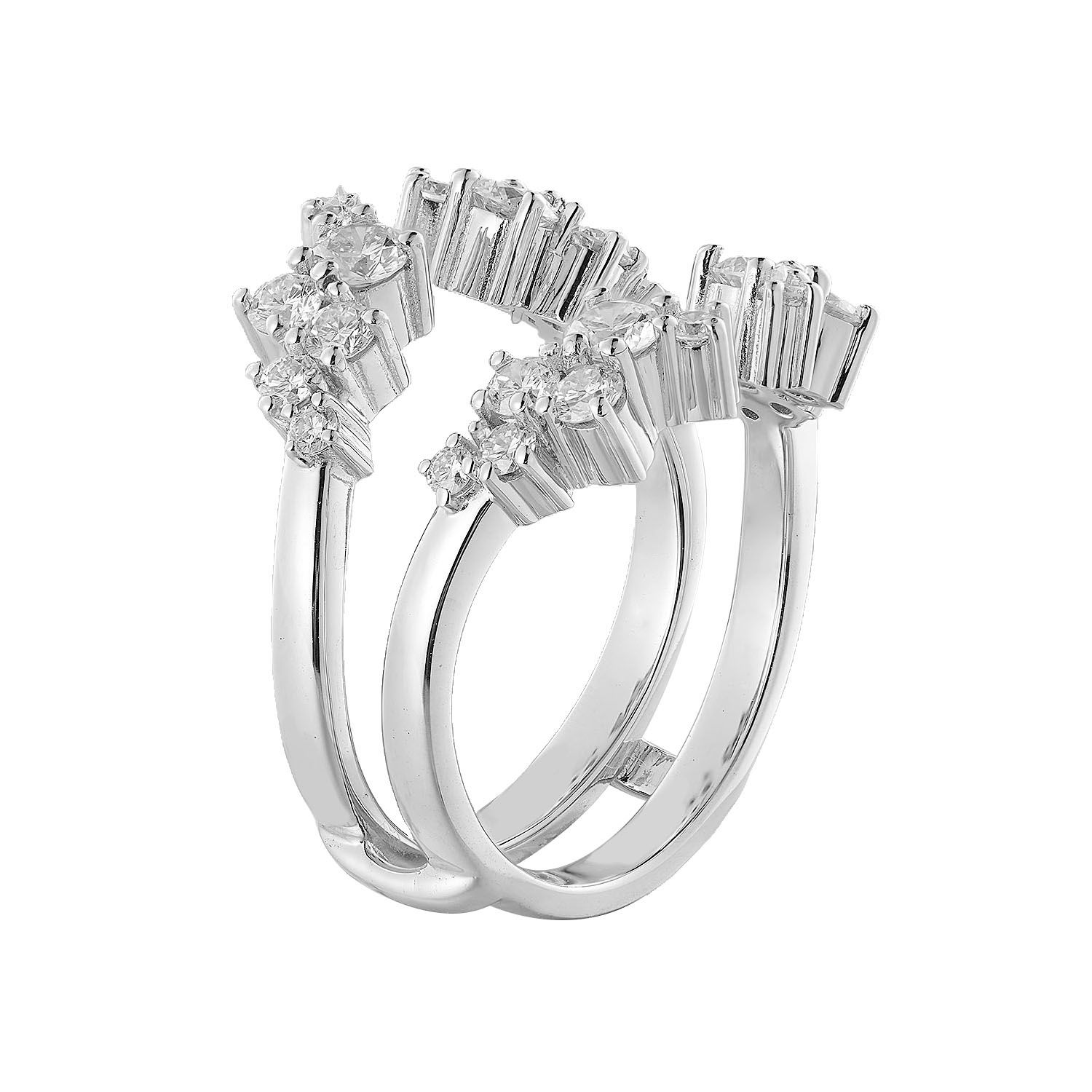 14K White Gold Lab Grown Diamond Enhancer Ring MZ5917