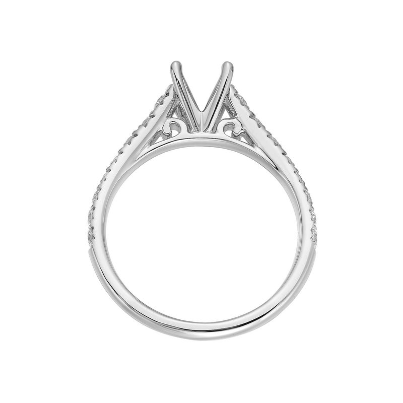 14k White/Yellow Gold Straight Shank Natural Diamond  Engagement Ring  GP199