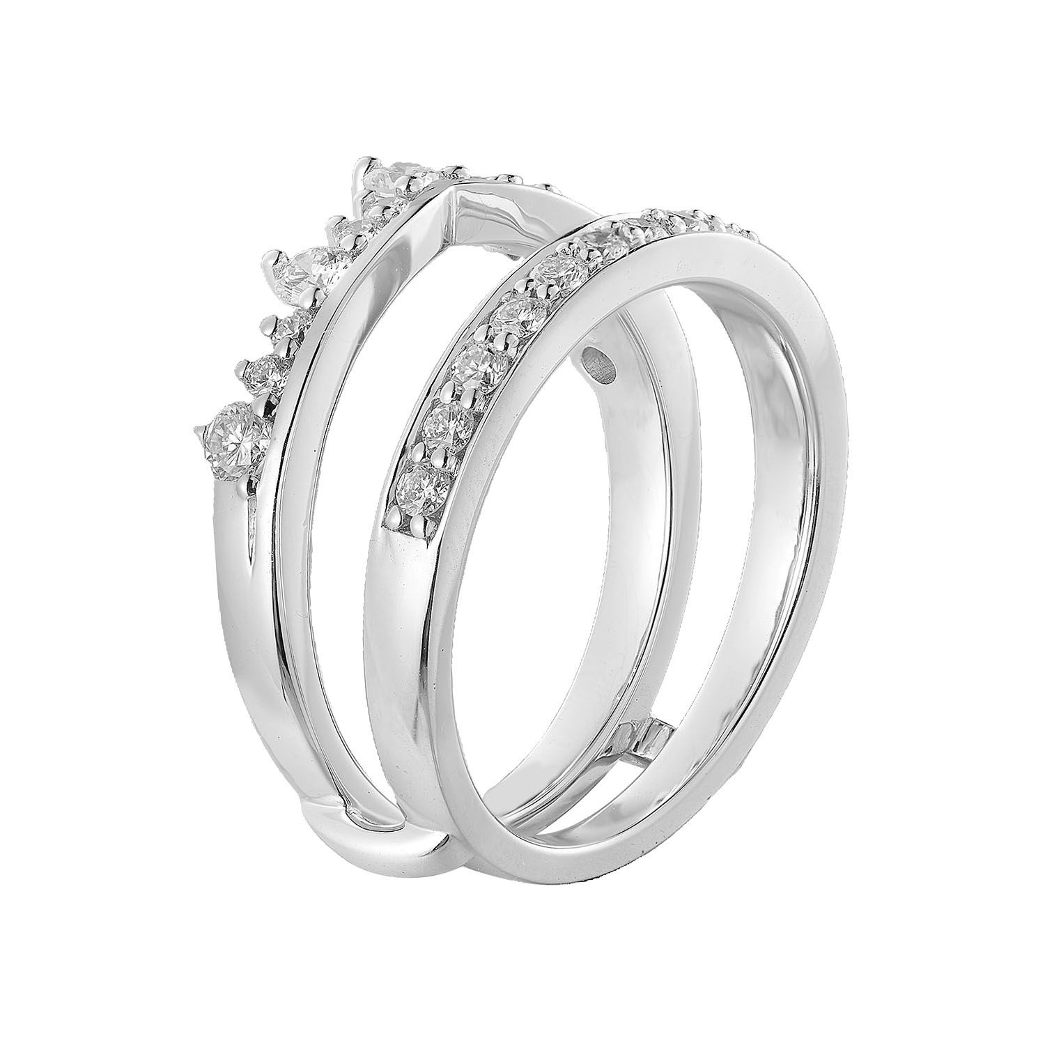 14K White Gold Natural Diamond Enhancer Ring MZ5290