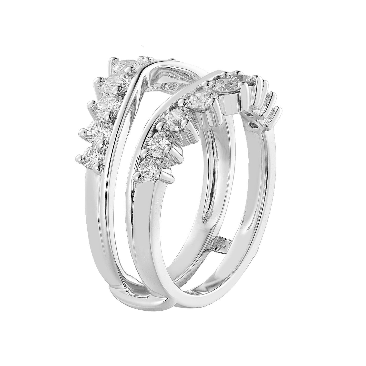 14K White Gold Lab Grown Diamond Enhancer Ring MZ12210, Colour: 14KWhtie