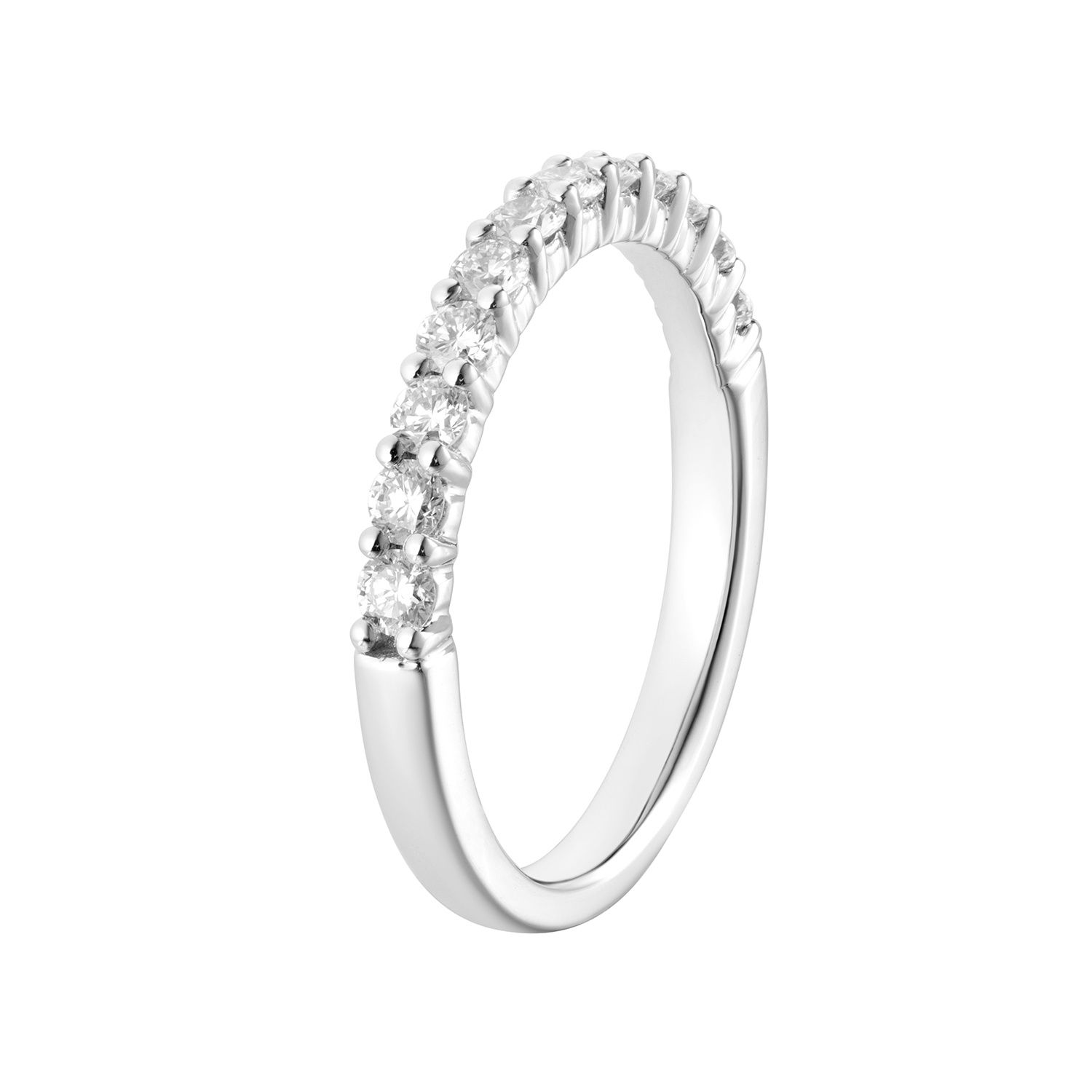 14K White/Yellow Gold Natural Diamond Wedding Band MZ7336, Colour: 14KW-2.54g-0.505ct-ND