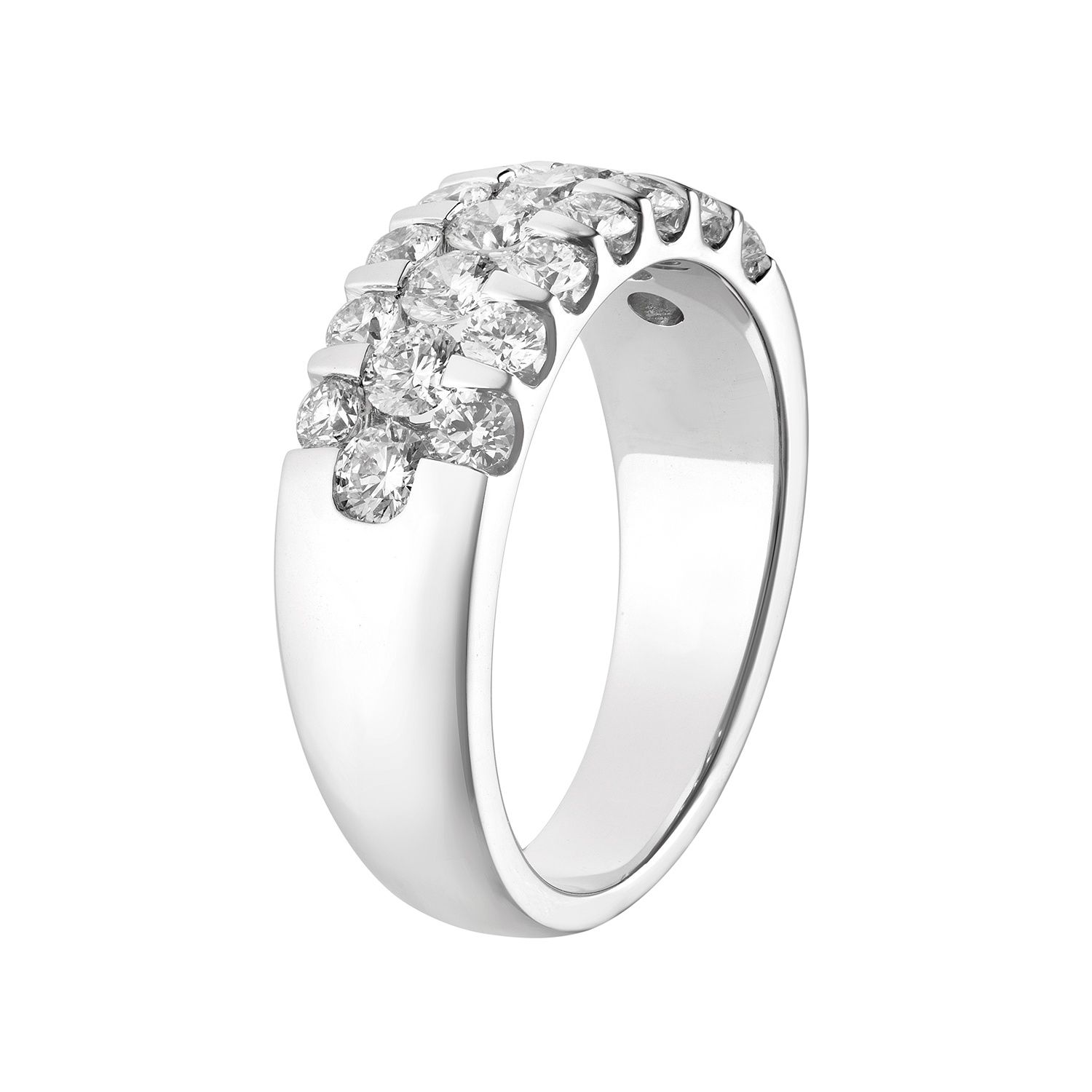 14K White Gold Lab Grown Diamond Wide Band MZ6755