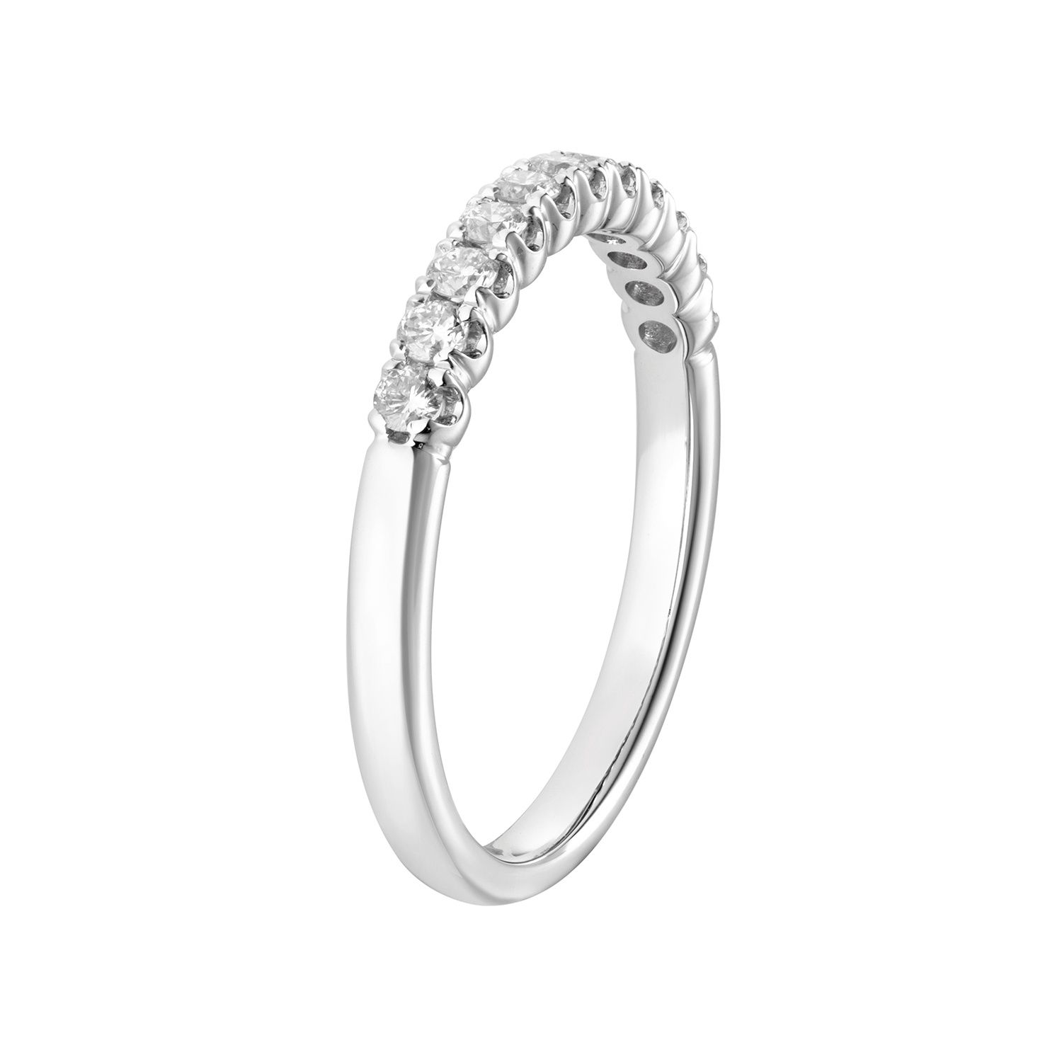14K White Gold Lab Grown Diamond Wedding Band MZ5821