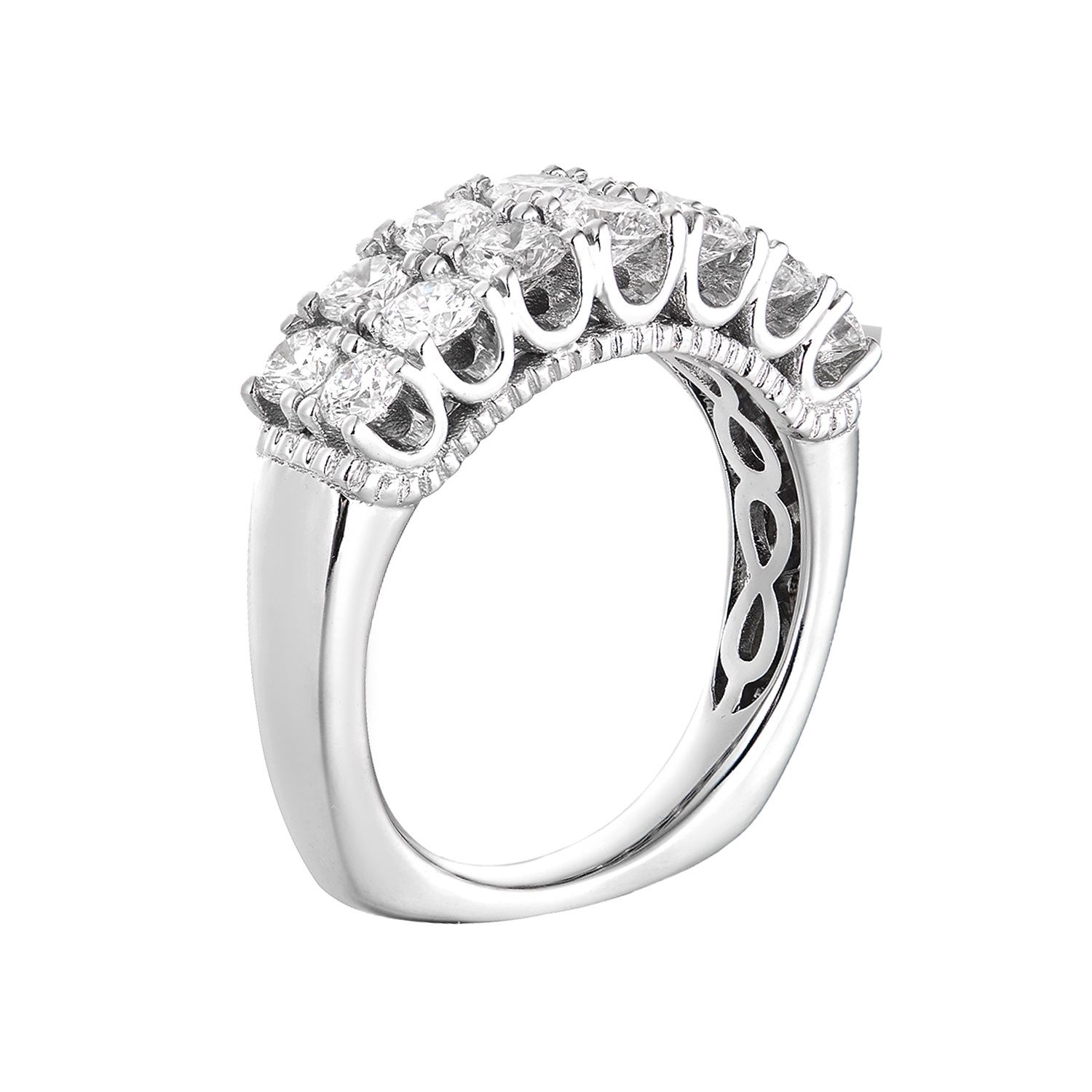 14K White Gold Lab Grown Diamond Wide Band MZ72958