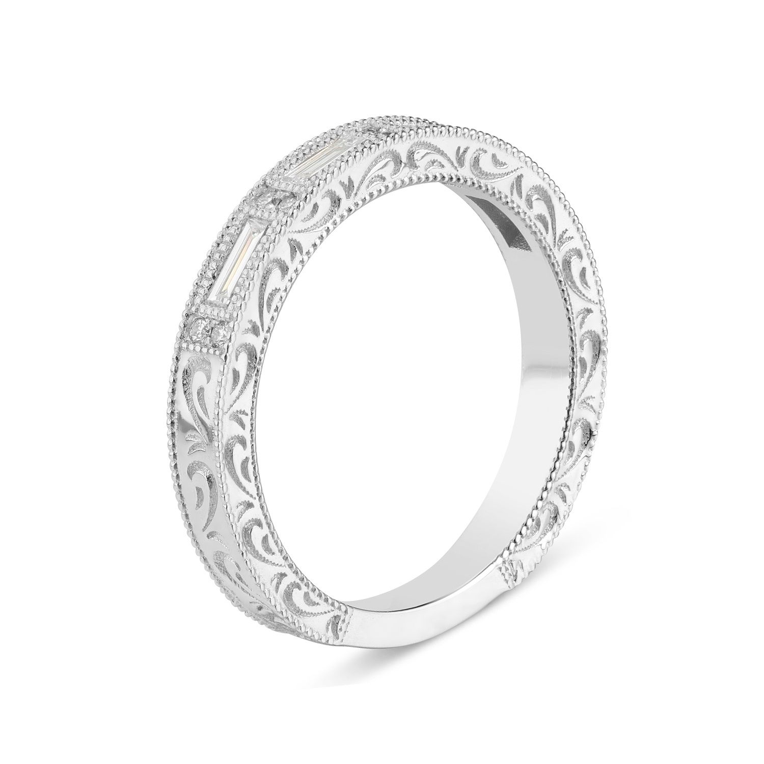 14K White/Yellow Gold Lab Grown Diamond Wedding Band MZ5093-1