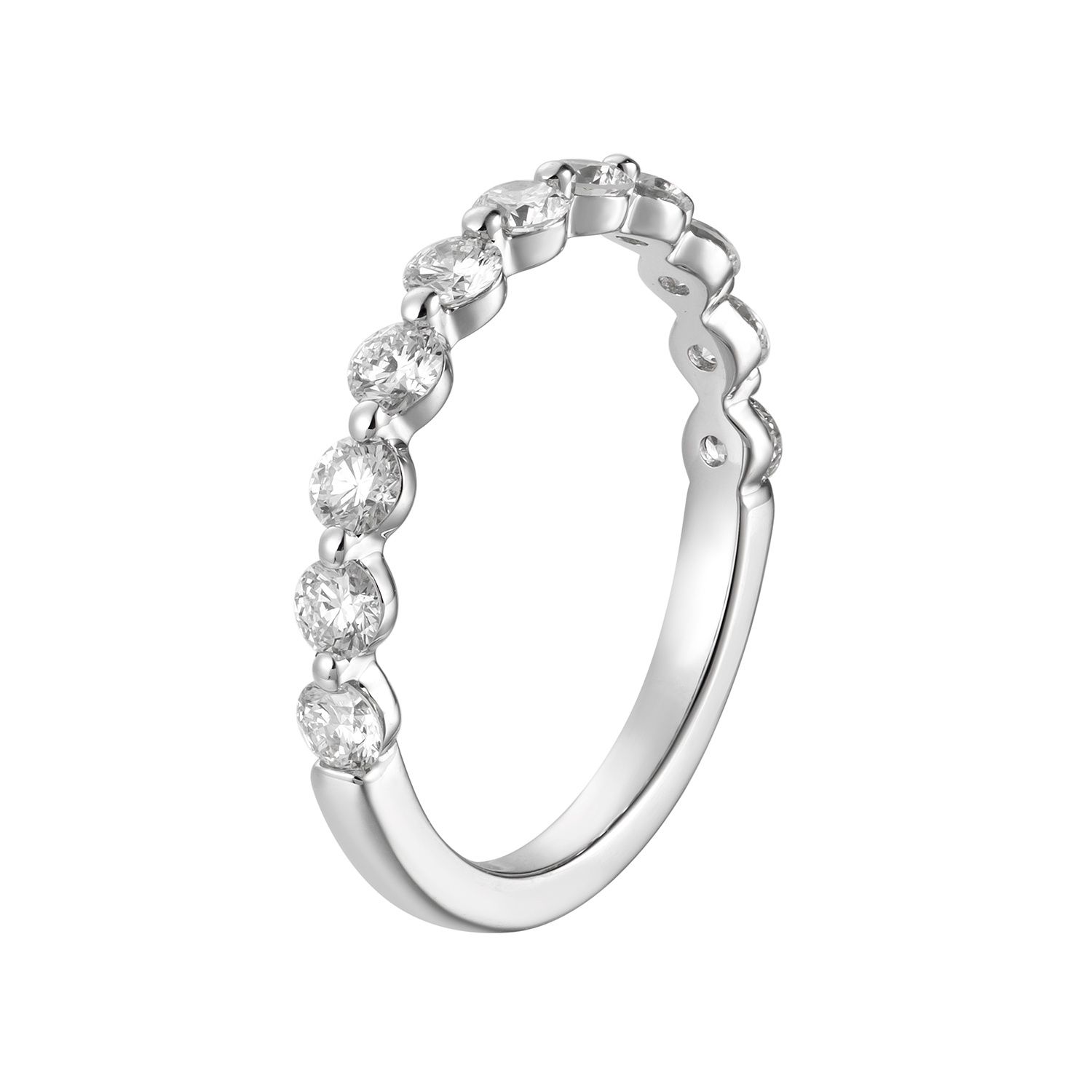 14K White Gold Lab Grown Diamond Wedding Band MZ61481