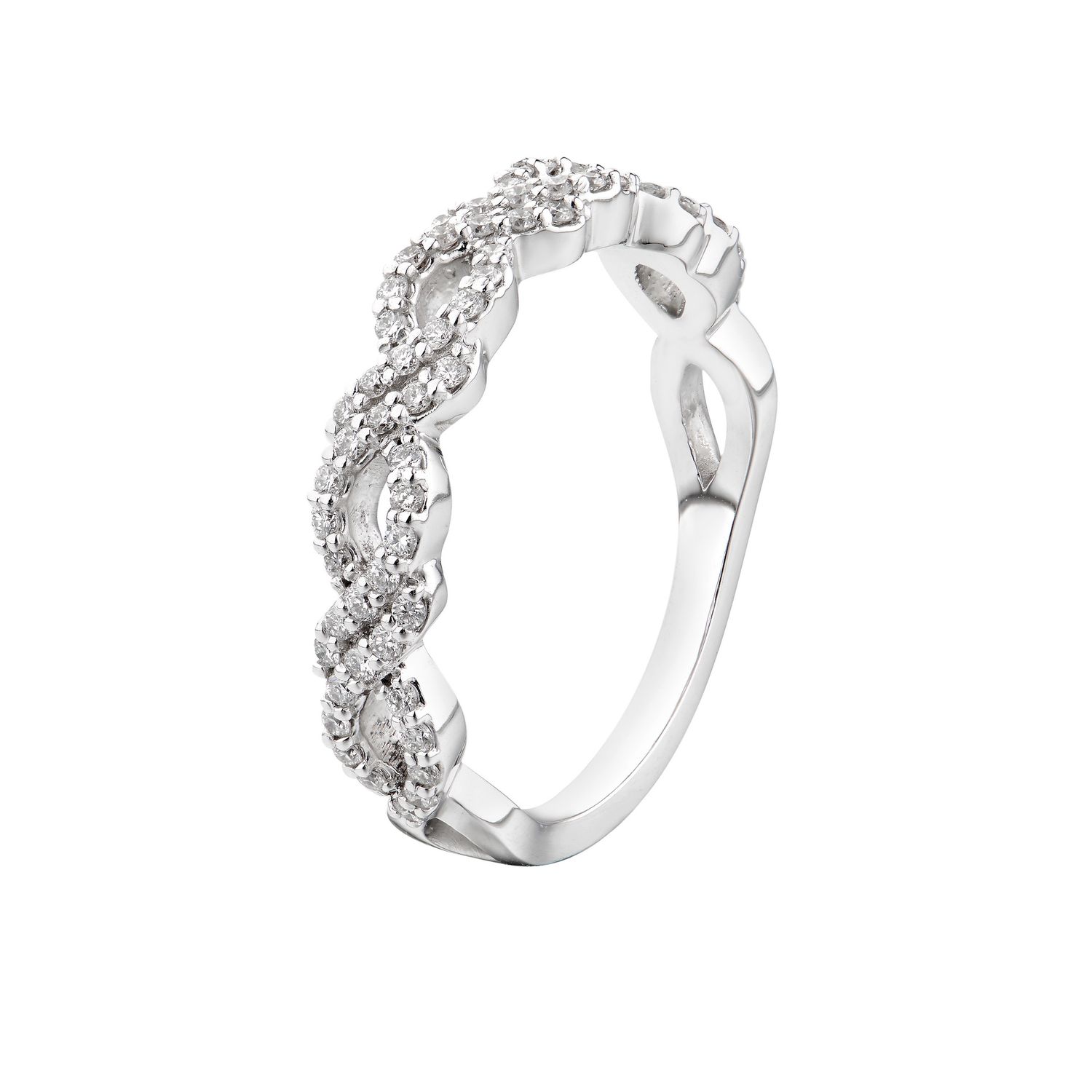 14K White Gold Lab Grown Diamond Wedding Band MZ6118