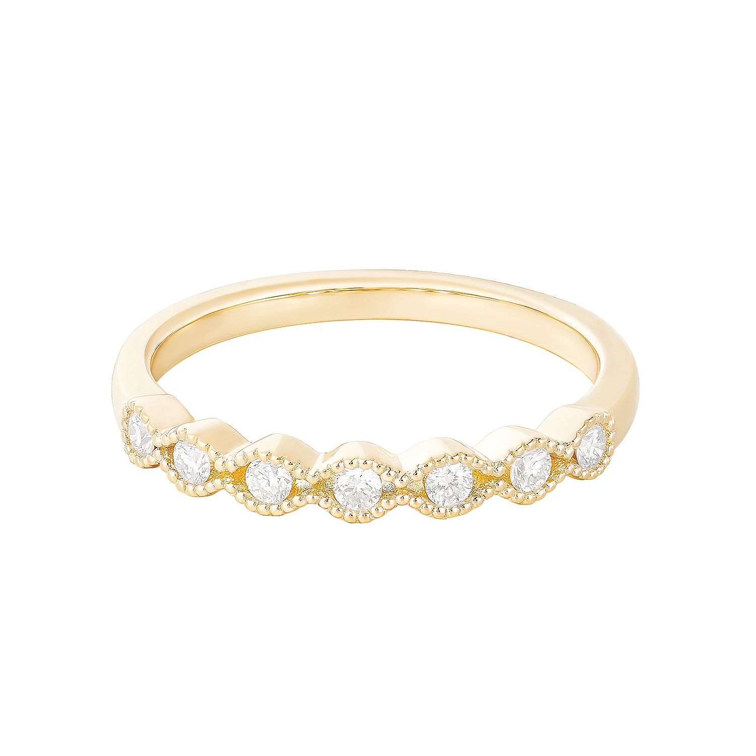14K Yellow Gold Anniversary Natural Diamond Band MZ6229