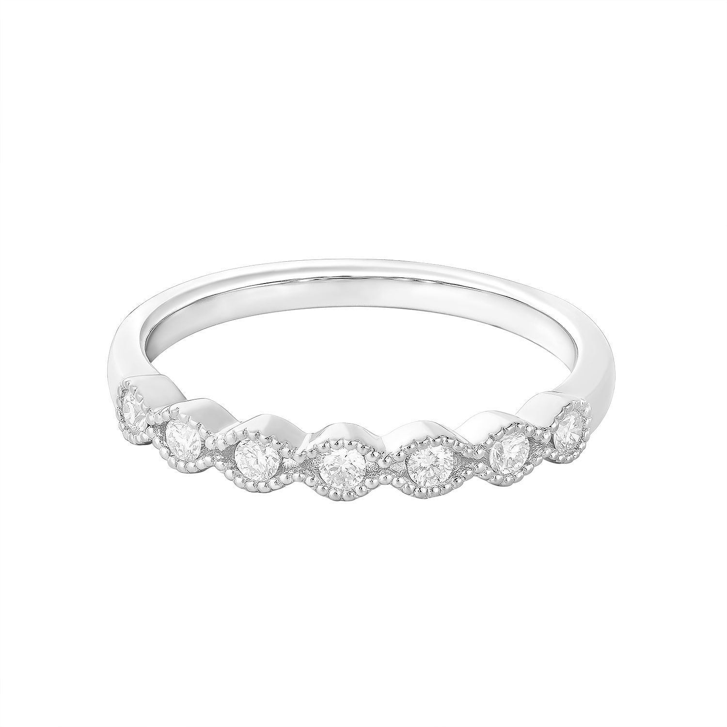 14K White Gold Anniversary Lab Grown Diamond Band MZ6229