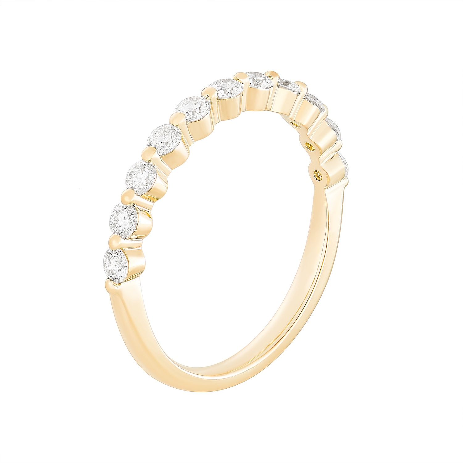 14K White/Yellow Gold Natural Diamond Wedding Band MZ71130, Colour: 14KY-1.82g-0.528ct-ND