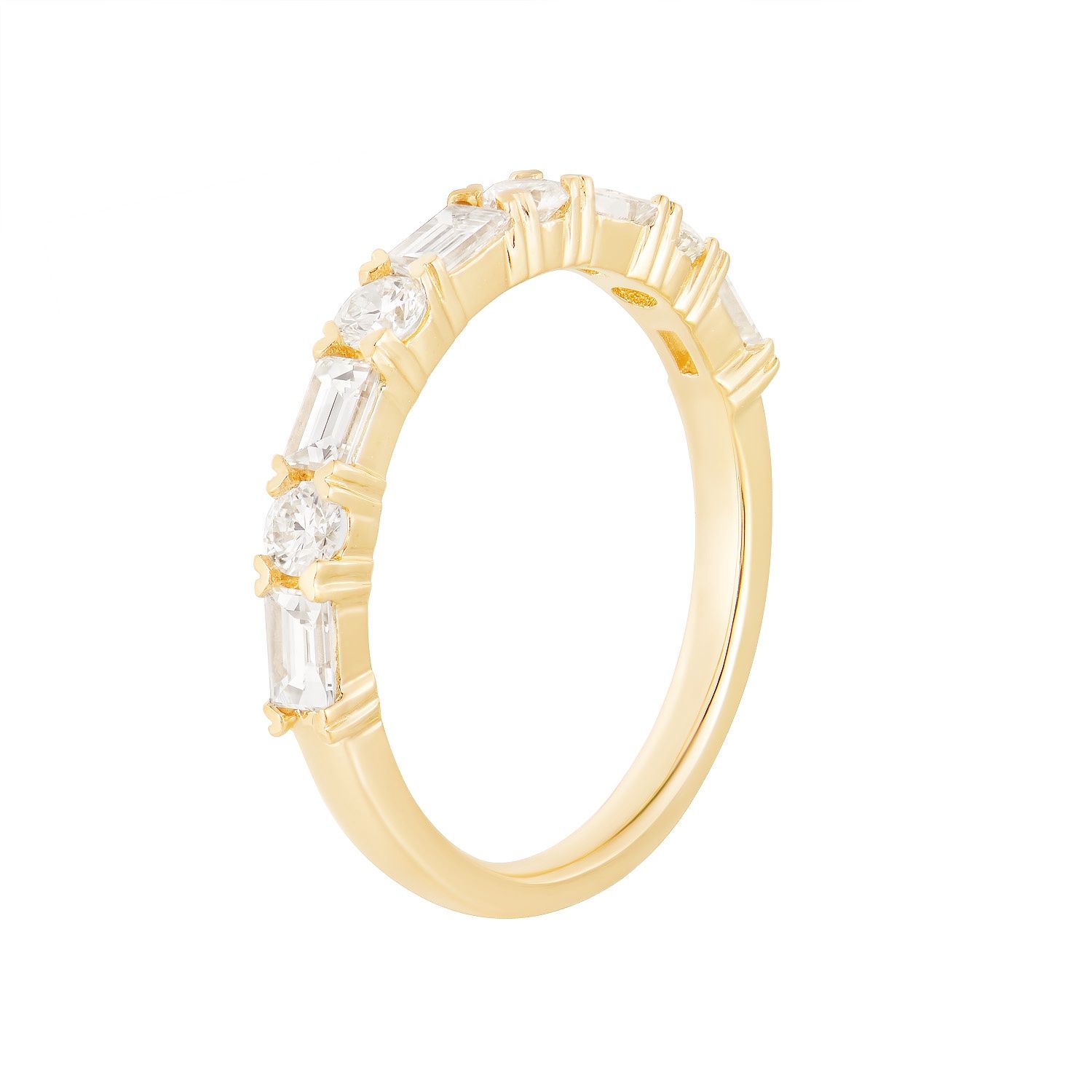 14K White/Yellow Gold Natural Diamond Wedding Band MZ72544, Colour: 14KY-2.15g-0.845ct-ND