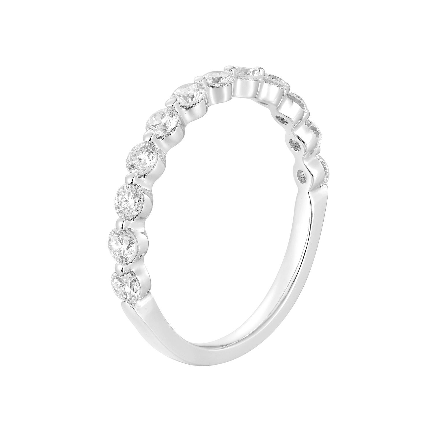 14K White Gold Lab Grown Diamond Wedding Band MZ71754