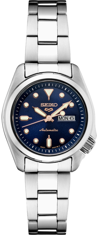 Seiko 5 Sports Automatic Blue Dial Stainless Steel Women&#39;s Watch SRE003