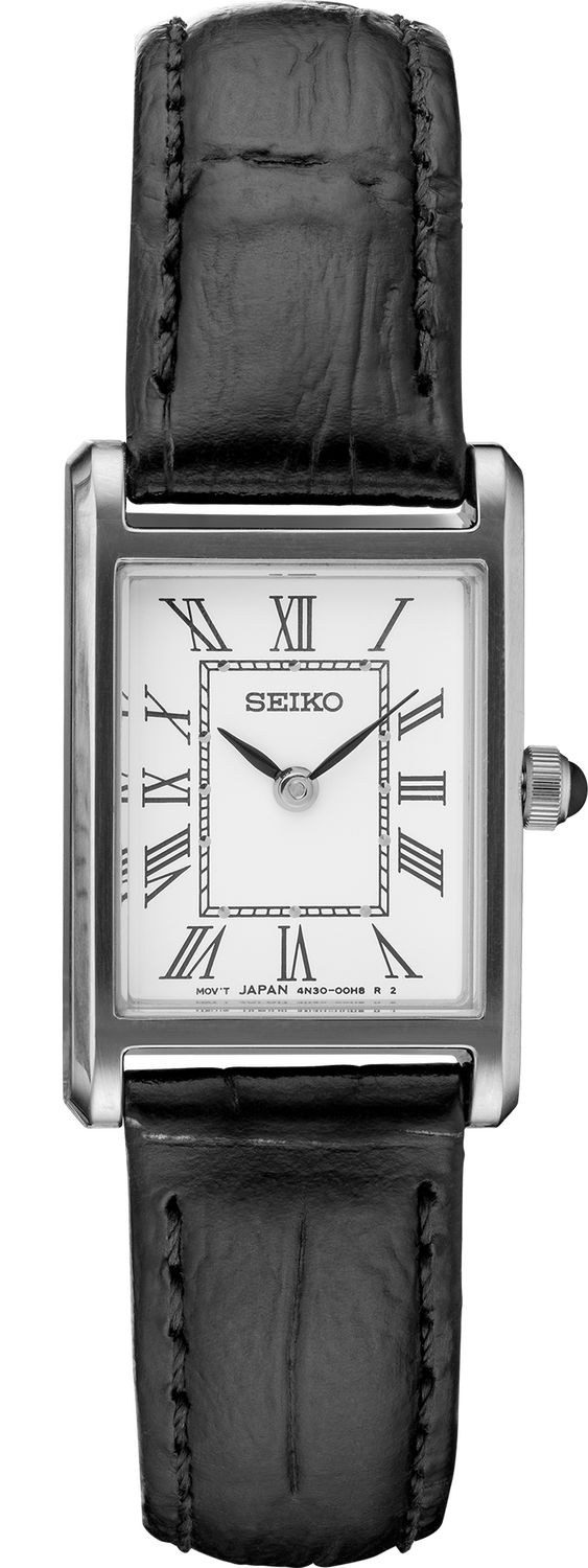 Seiko Essentials Quartz White Dial Stainless Steel Women&#39;s Watch SWR053