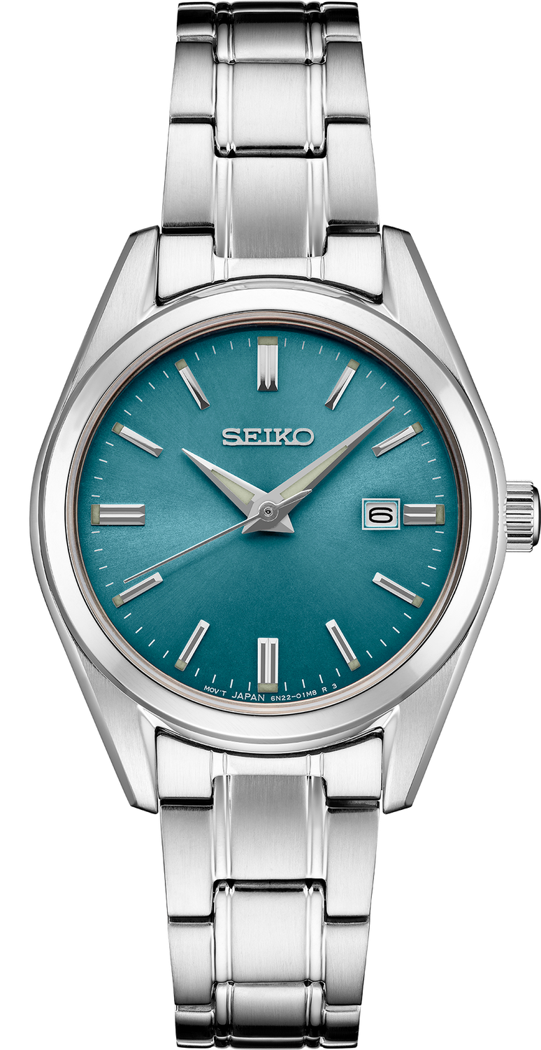Seiko Essentials SS Quartz Blue Dial Stainless Steel Women&#39;s Watch SUR531