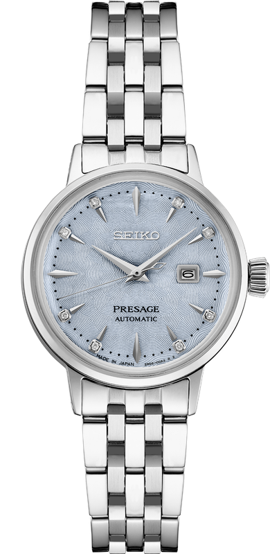 Seiko Presage Cocktail Time SS Automatic Light Blue Dial Women&#39;s Watch  SRE007