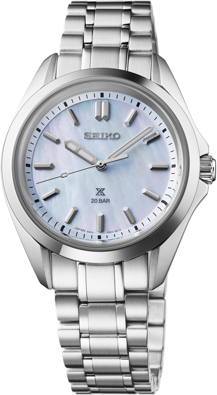 Seiko Prospex Sport Quartz Blue MOP Dial Stainless Steel Women&#39;s Watch SUR607