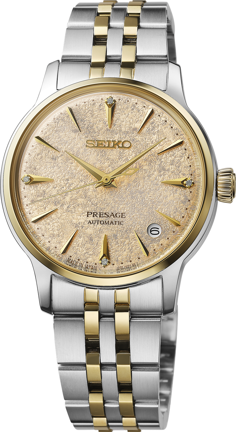 Seiko Presage Cocktail Time Mid-Size TT Automatic Champagne Dial Watch SRPL64