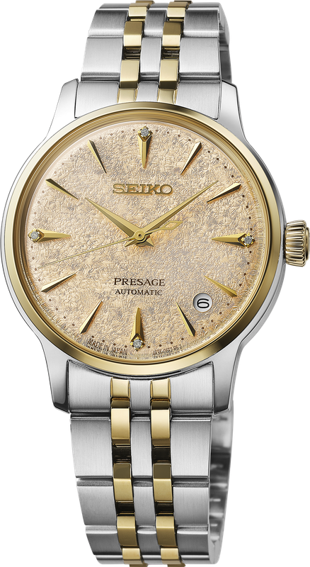 Seiko Presage Cocktail Time Mid-Size TT Automatic Champagne Dial Watch SRPL64