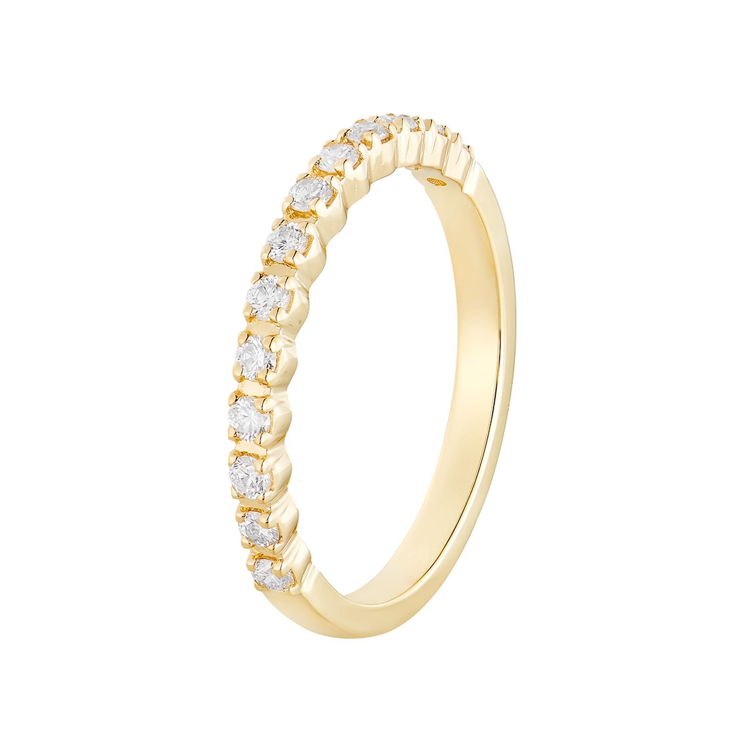 14K White/Yellow Gold Natural Diamond Wedding Band MZ6171, Colour: 14KY-2.01g-0.278ct-ND