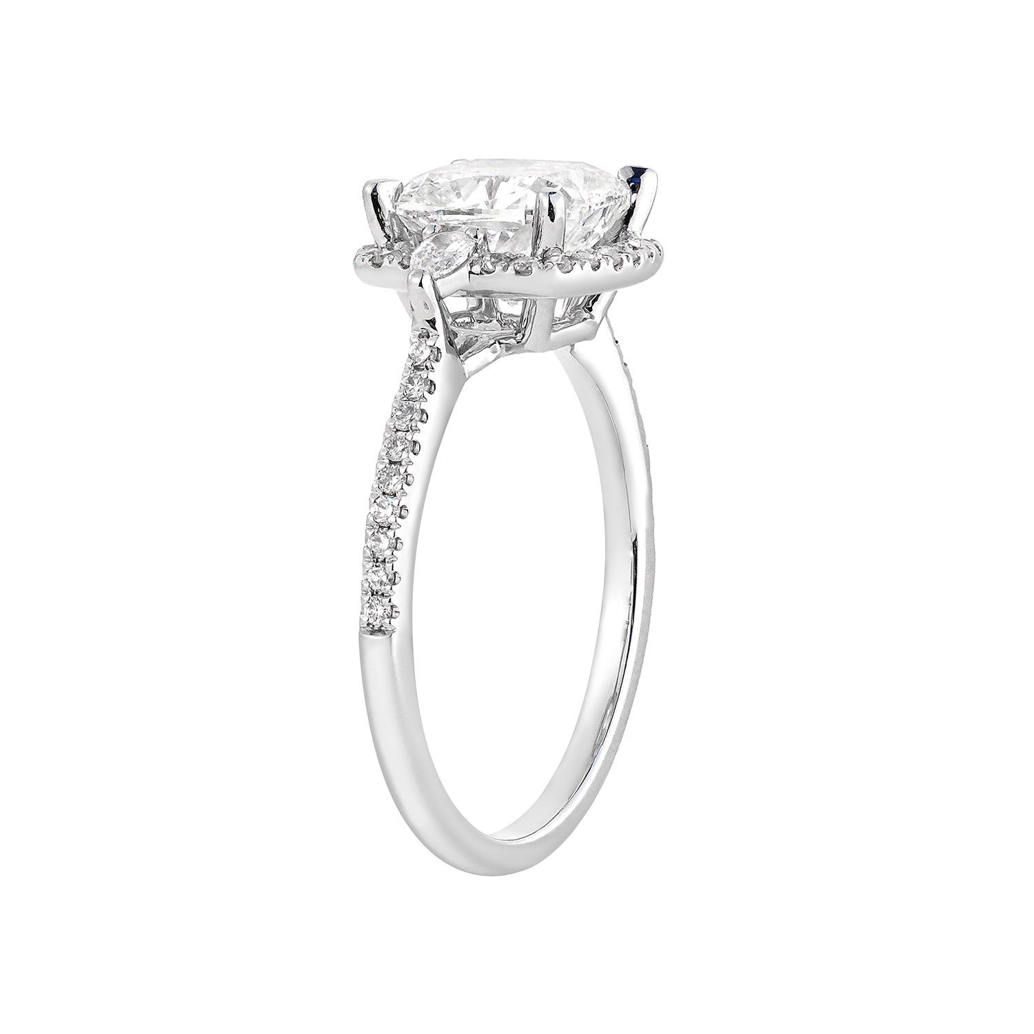 IGI Certificate 14K White Gold Lab Grown Diamond Engagement Ring MZ12933