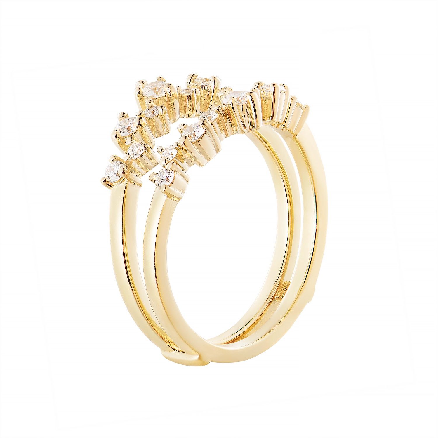 14K Yellow Gold Natural Diamond Enhancer Ring GP298