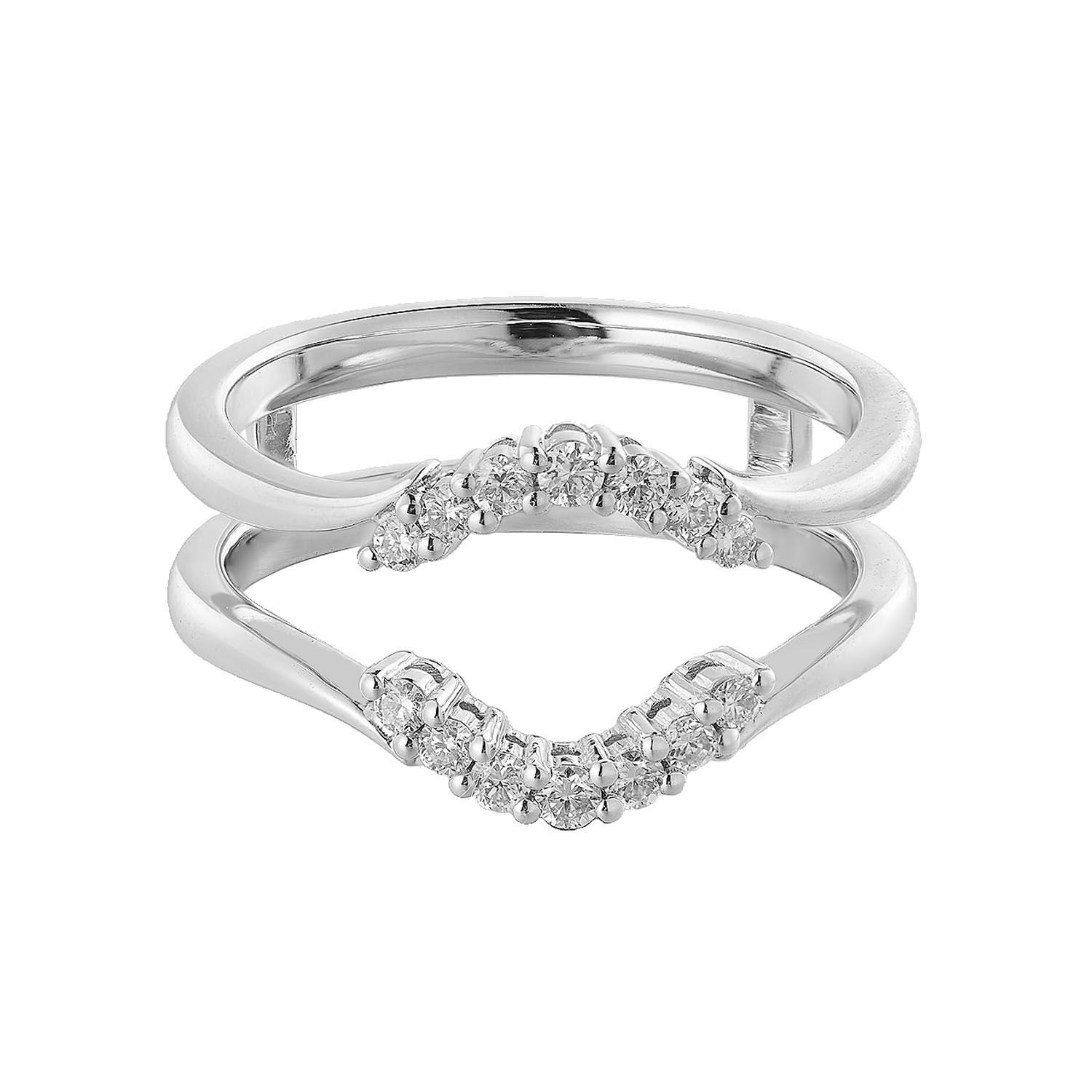 14K White Gold Natural Diamond Enhancer Ring MZ5266
