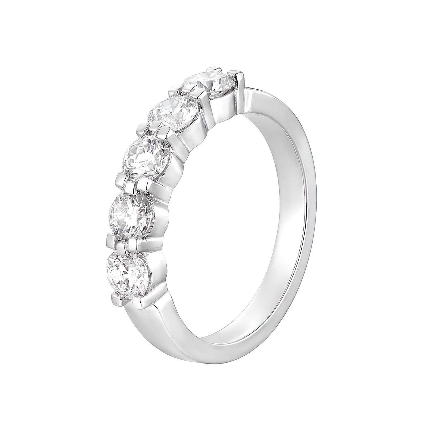 14K White Gold Natural Diamond Wedding Band MZ6742