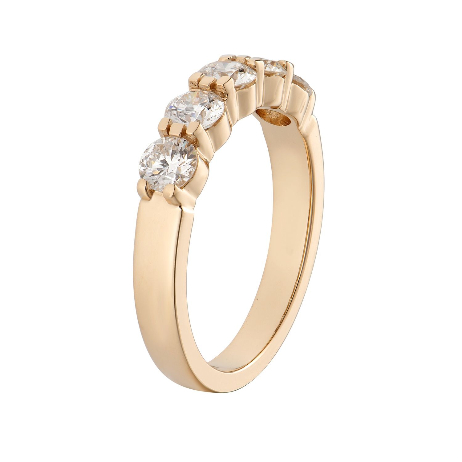 14K White/Yellow  Gold Lab Grown Diamond Wedding Band MZ6742, Colour: 14KY-3.64g-1.106ct-LG