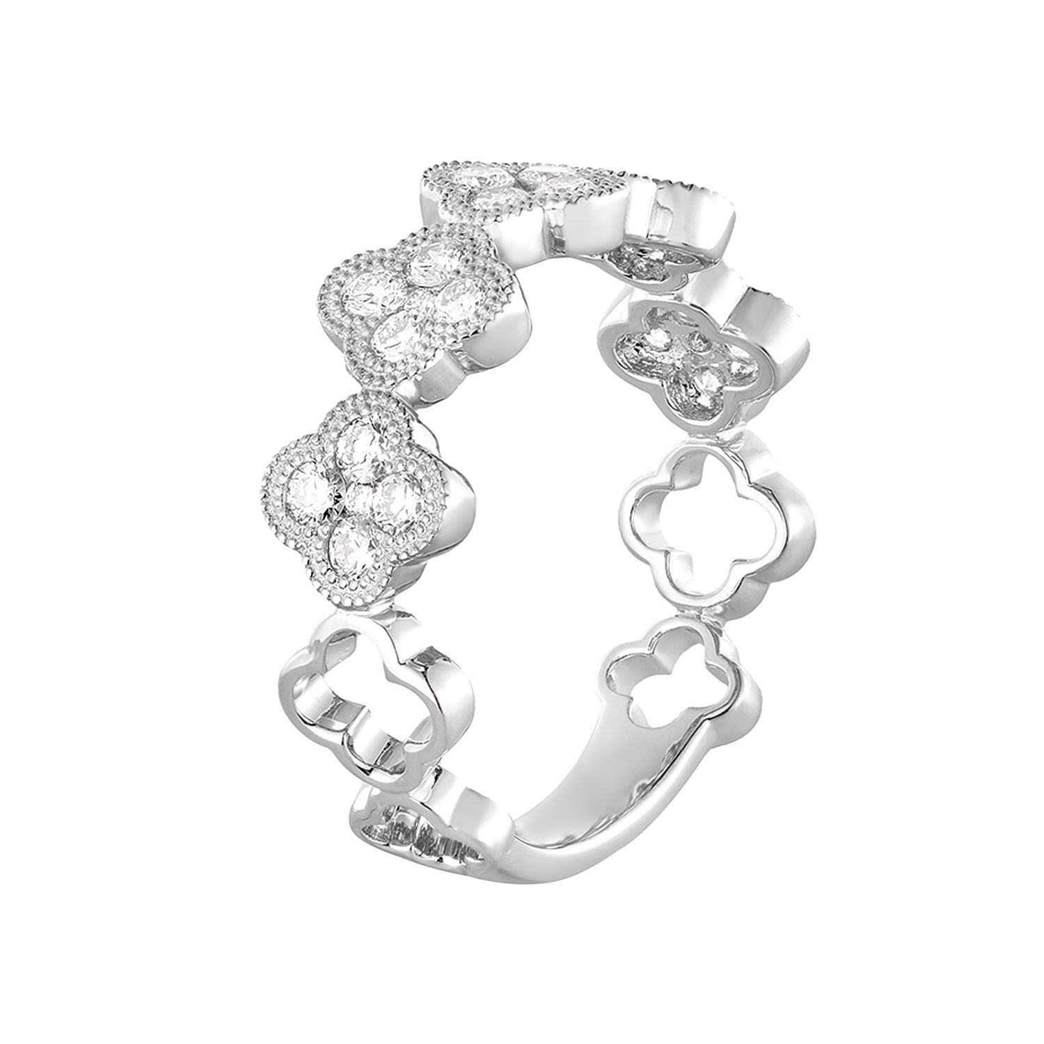 14K White  Gold Lab Grown Diamond Wedding Ring MZ5048-2