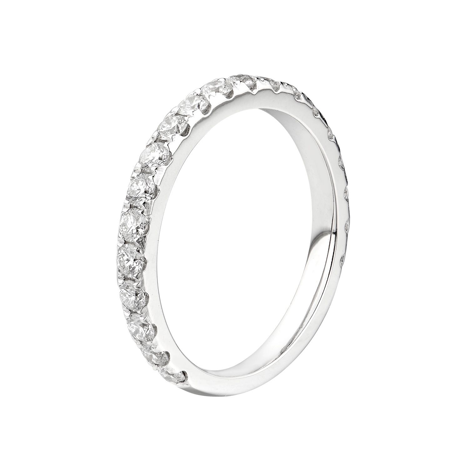 14K White/Yellow Gold Natural Diamond Wedding Band MZ6041, Colour: 14KW-1.62g-0.518ct-ND