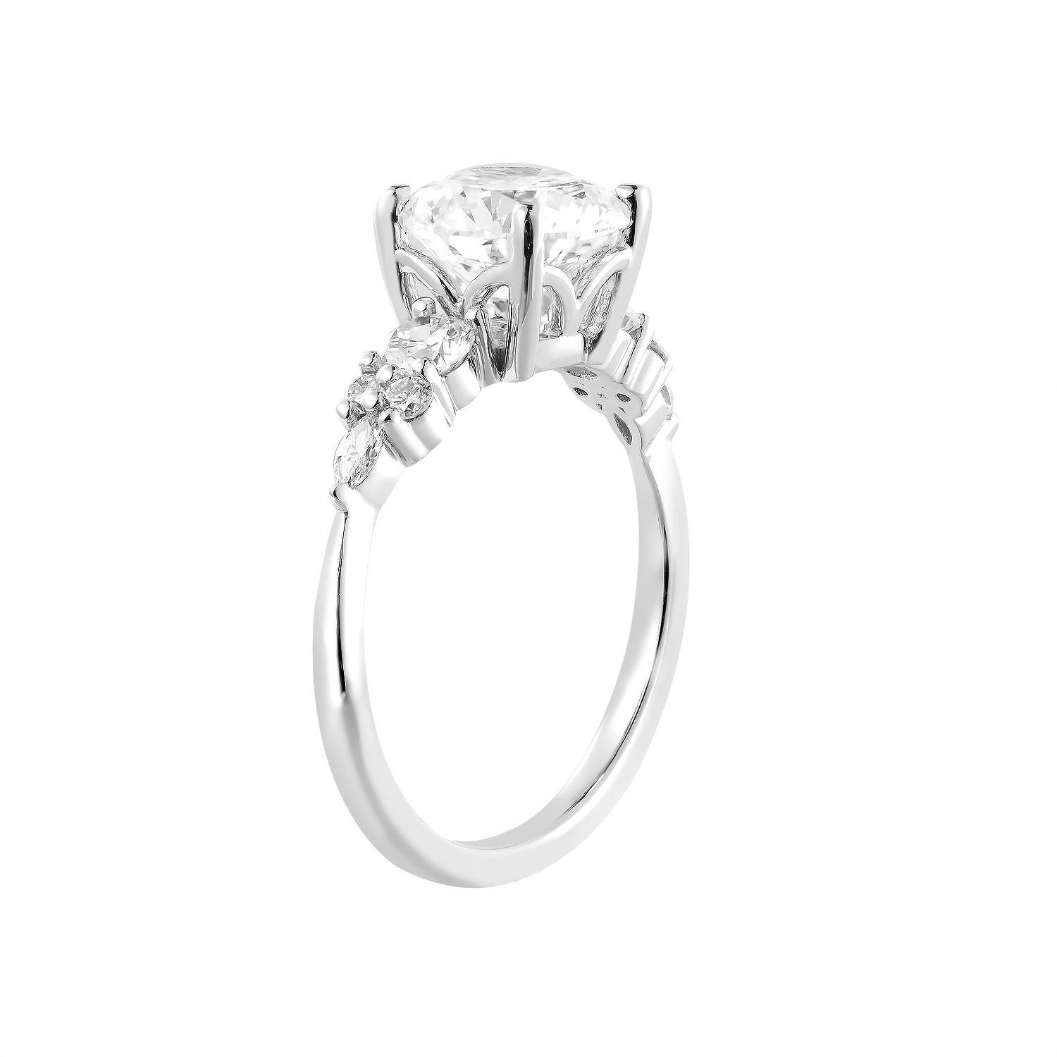 IGI Certificate 14K White Gold Lab Grown Diamond Engagement Ring MZ30327