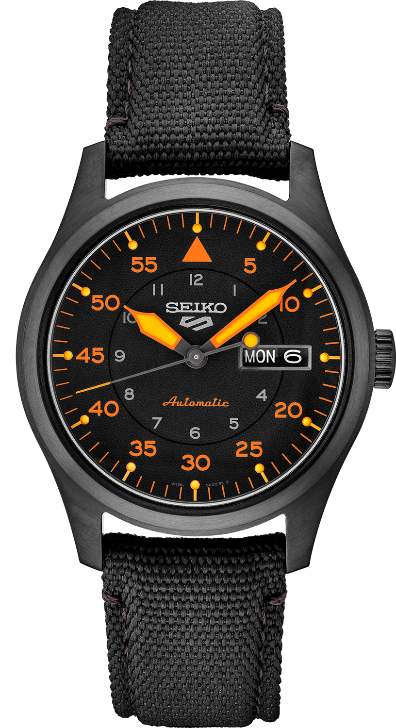 Seiko 5 Sports Automatic Black Dial Stainless Steel Men&#39;s Watch SRPH33