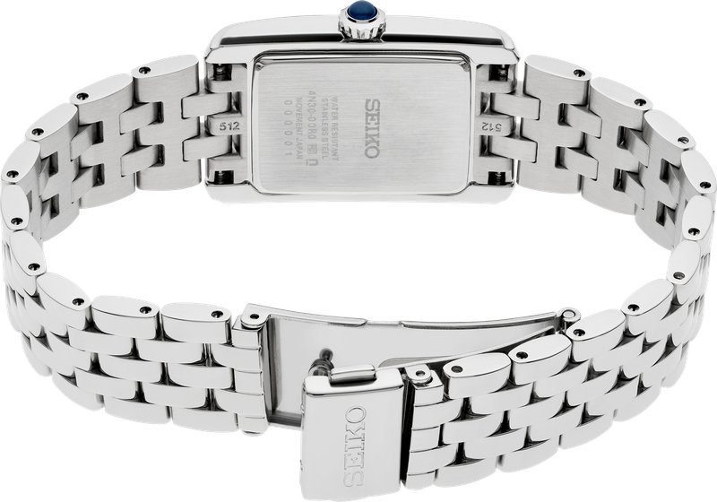 Seiko Crystals Quartz Silver Dial Stainless Steel Women's Watch SWR091