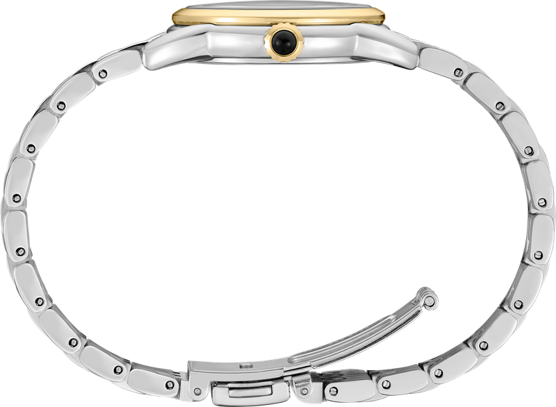 Seiko Essentials Two Tone Quartz Ivory Dial Stainless Steel Women's Watch SUR562