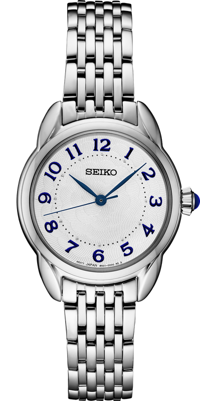 Seiko Essentials Quartz White Dial Stainless Steel Women's Watch SUR561