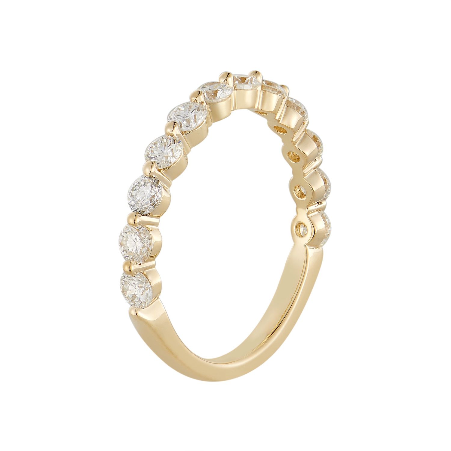 14K White/Yellow Gold Natural Diamond Wedding Band MZ71754, Colour: 14KY-1.89g-0.747ct-ND