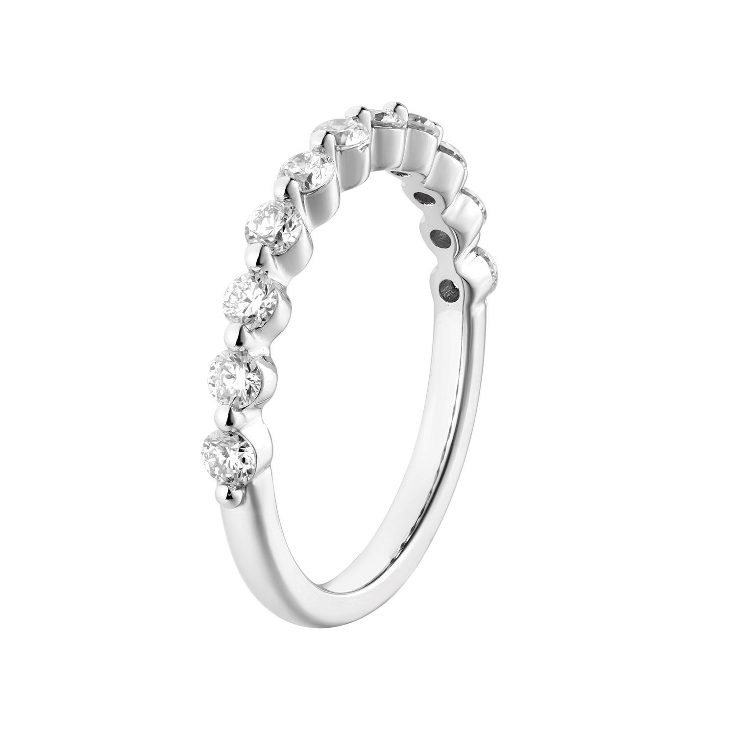 14K White Gold Lab Grown Diamond Wedding Band MZ9023