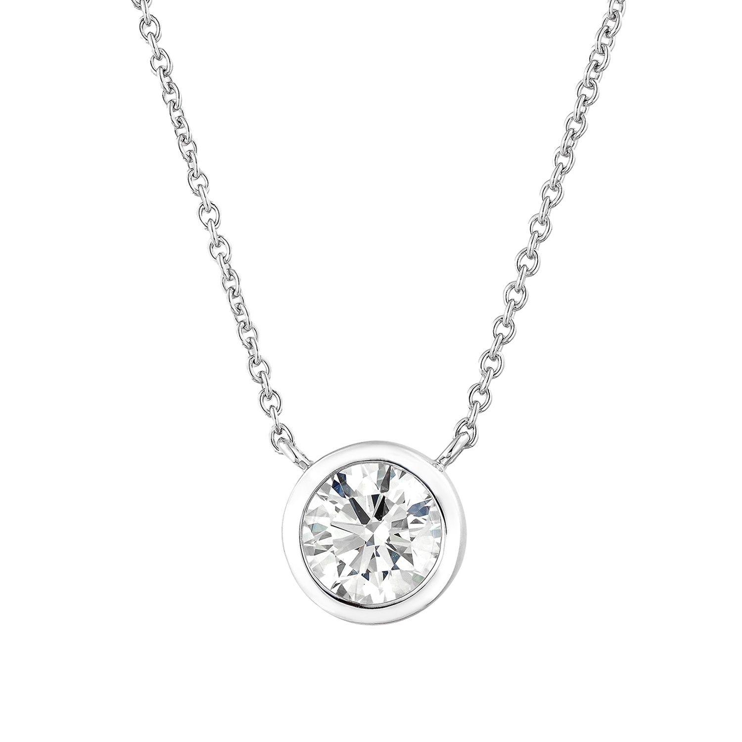 IGI Certificate 14K White Gold Lab Grown Diamond Necklace MZ12986-3
