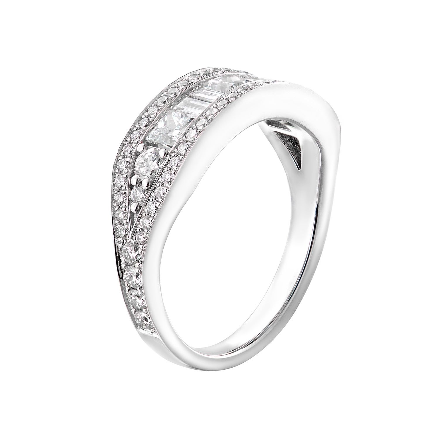 14K White Gold Lab Grown Diamond Band MZ12192