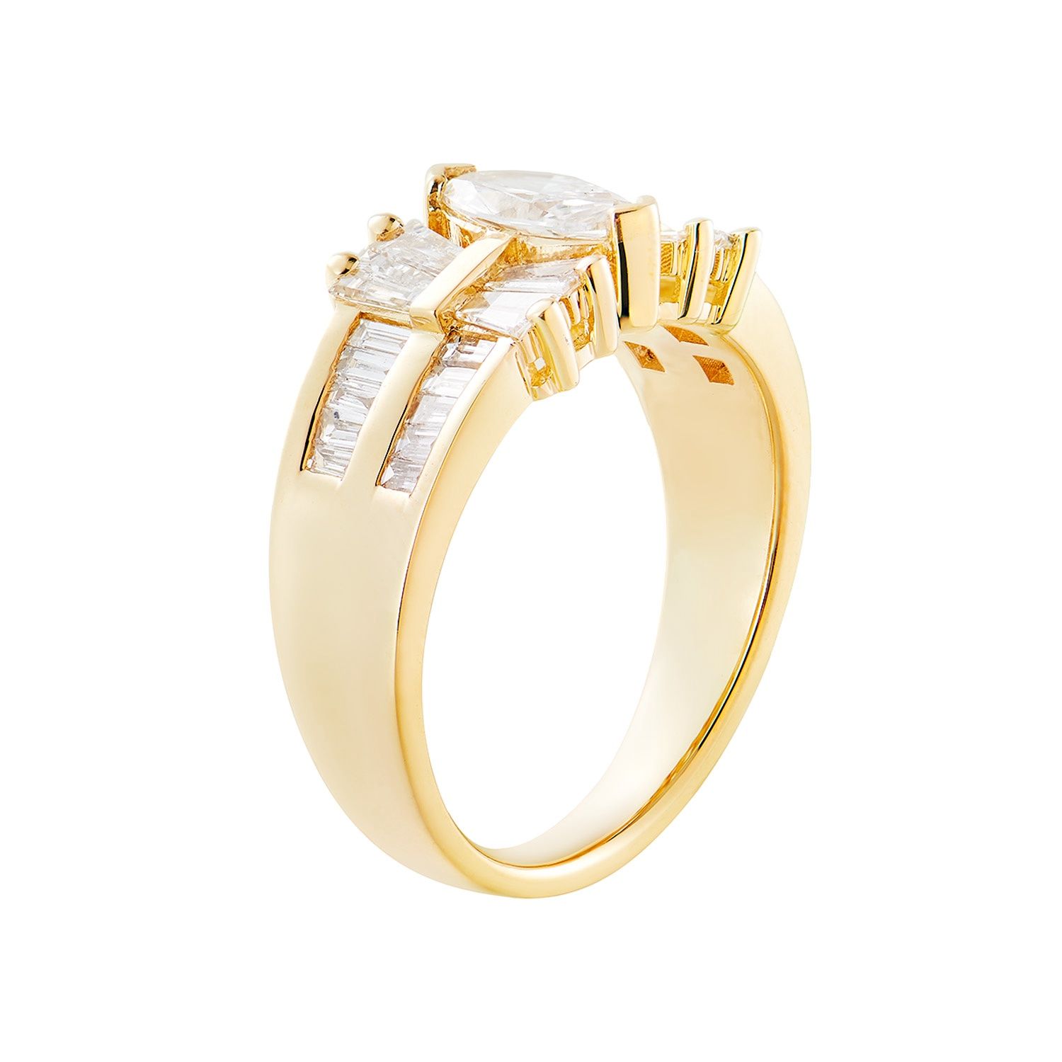 14K Yellow Gold Lab Grown Diamond Ring MZ12200