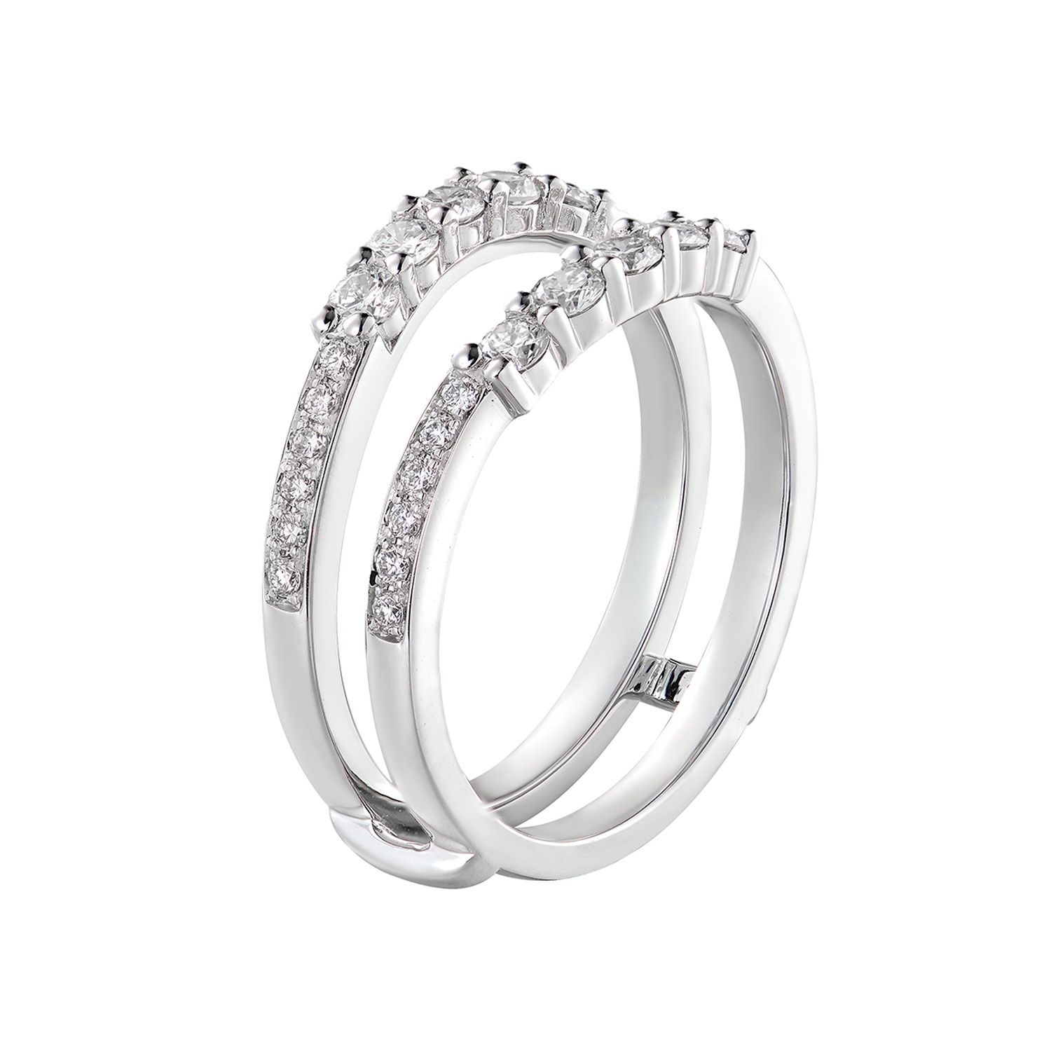 14K White Gold Natural Diamond Enhancer Ring MZ12212