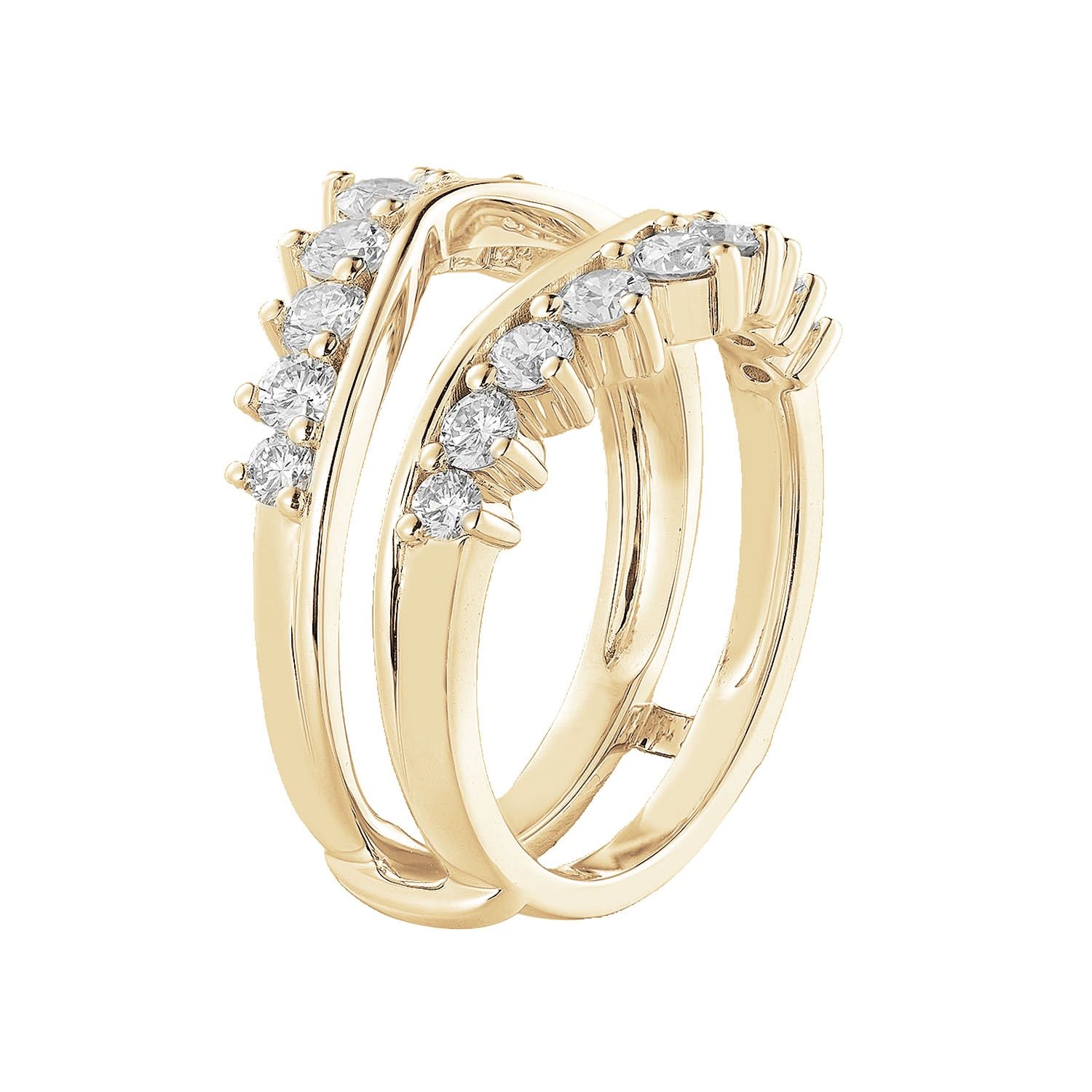 14K White/Yellow Gold Lab Grown Diamond Enhancer Ring MZ12210