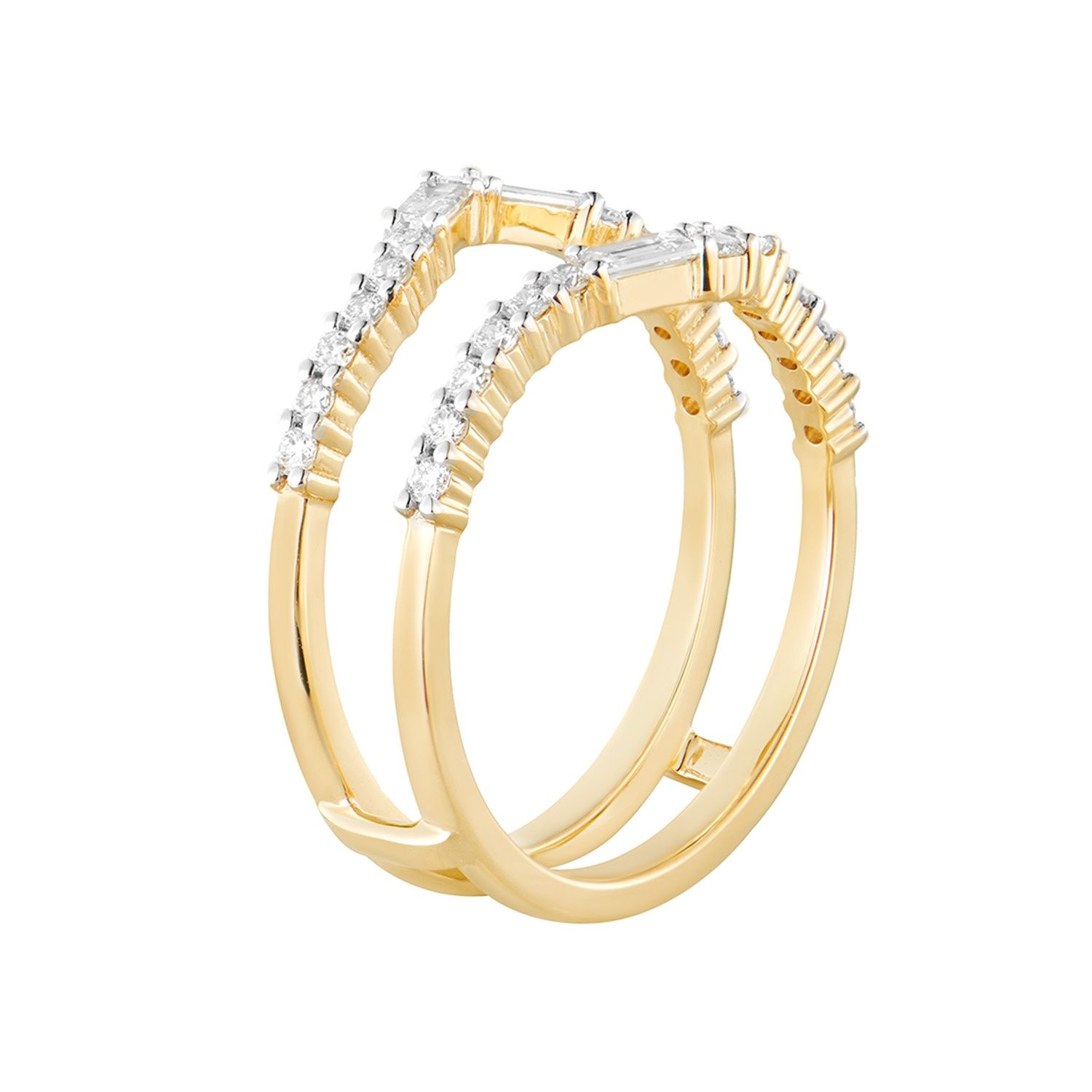 14K Yellow Gold Natural Diamond Enhancer Ring MZ30055