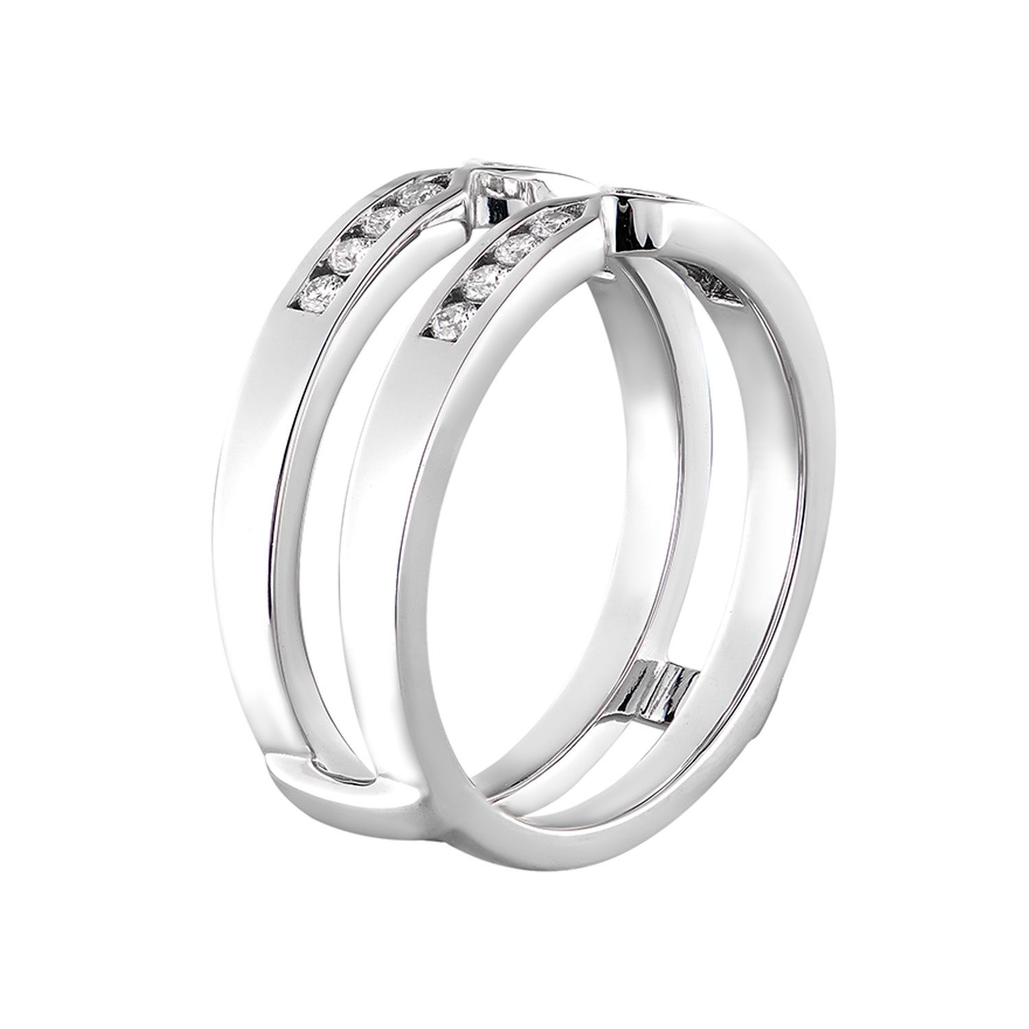 14K White Gold Natural Diamond Enhancer Ring MZ30053