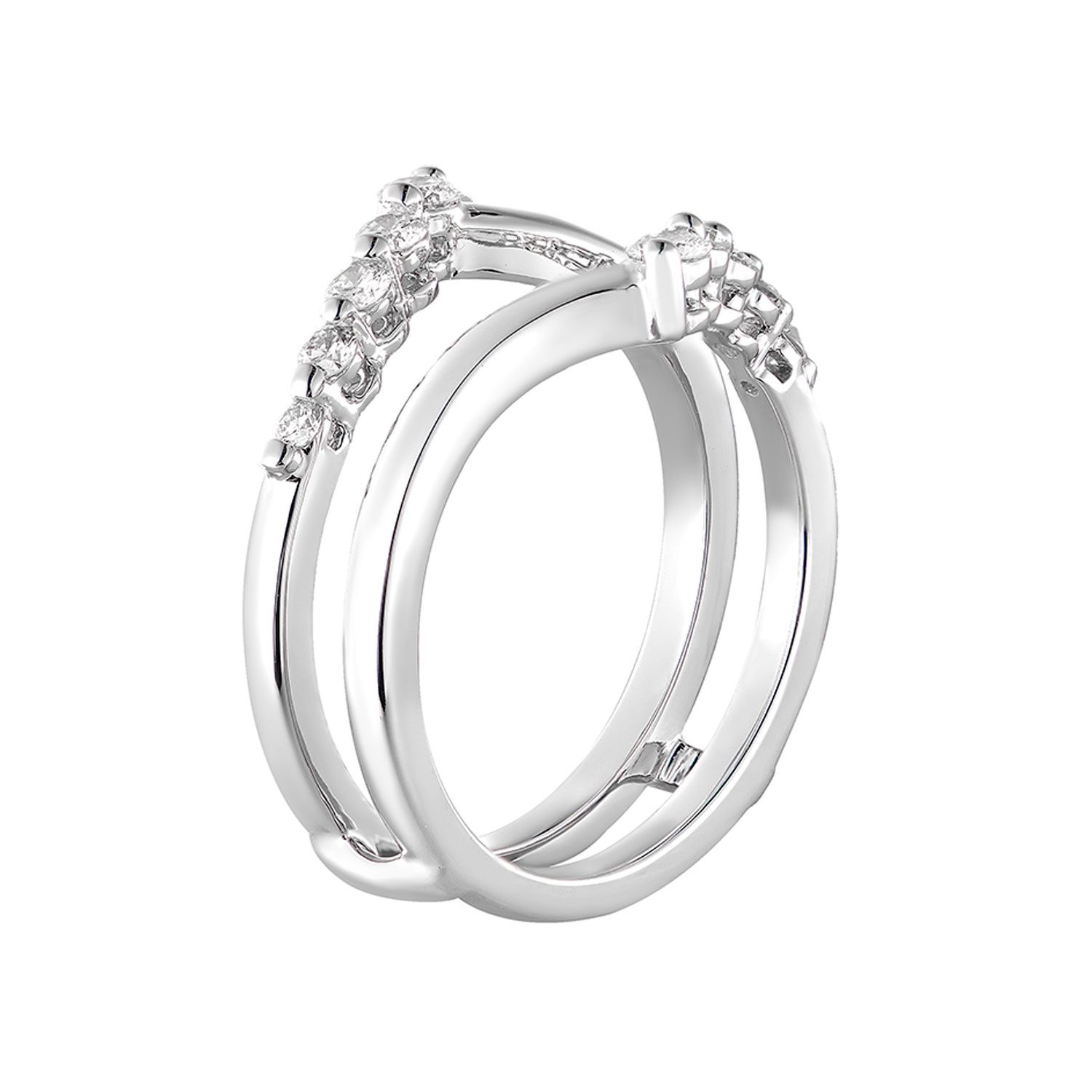 14K White Gold Natural Diamond Enhancer Ring MZ30059