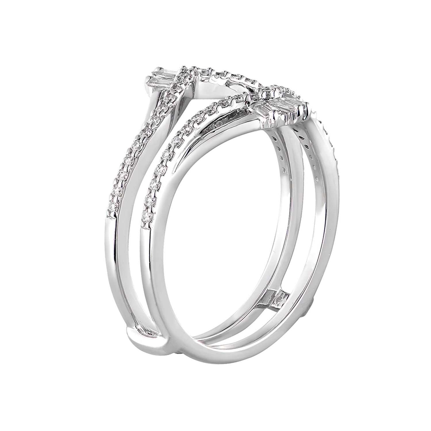 14K White Gold Natural Diamond Enhancer Ring MZ8111