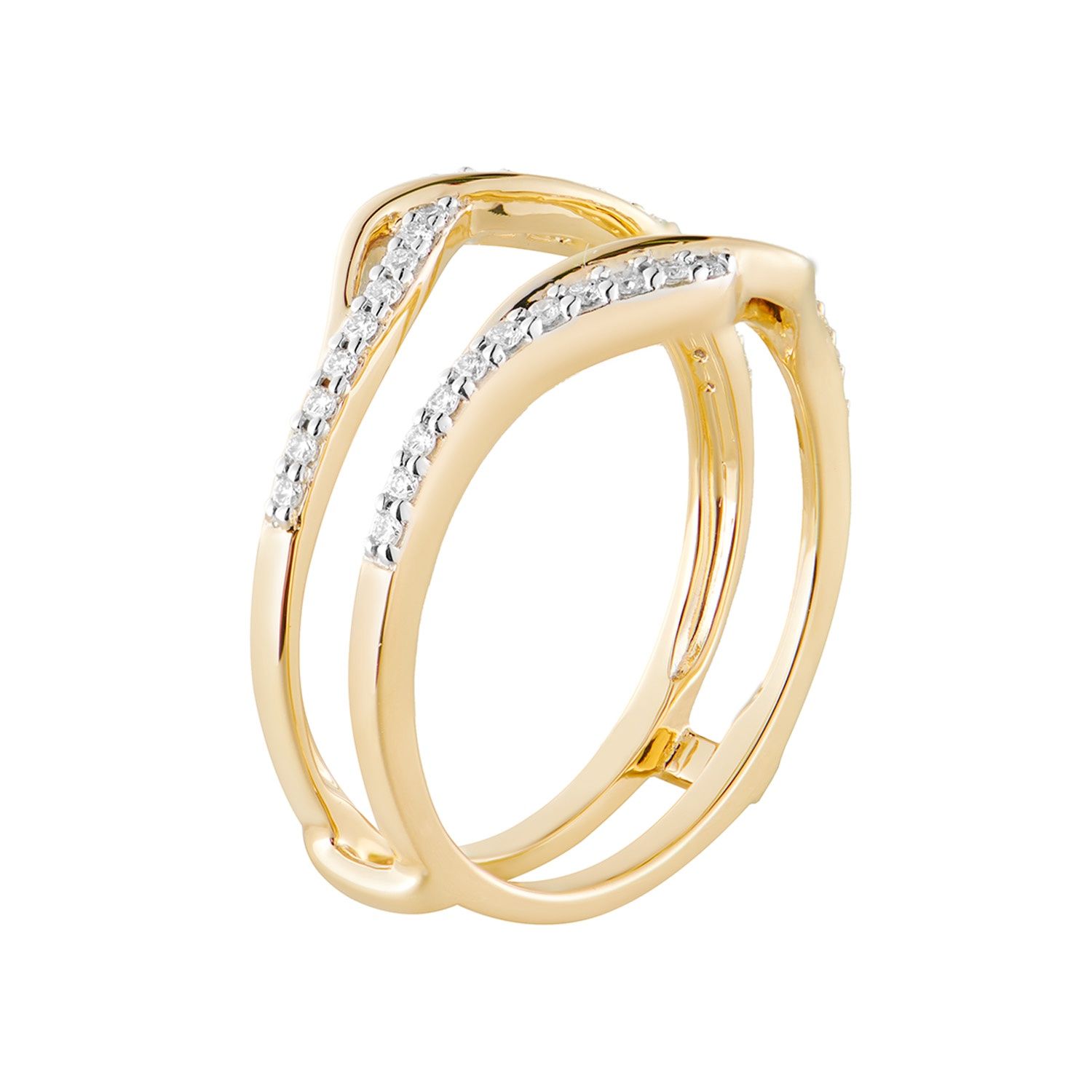 14K Yellow Gold Natural Diamond Enhancer Ring MZ8120